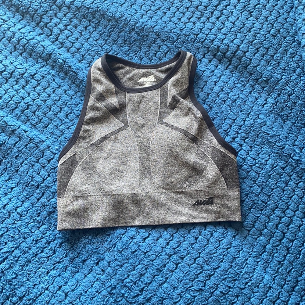 Avia grey and black sports bra small